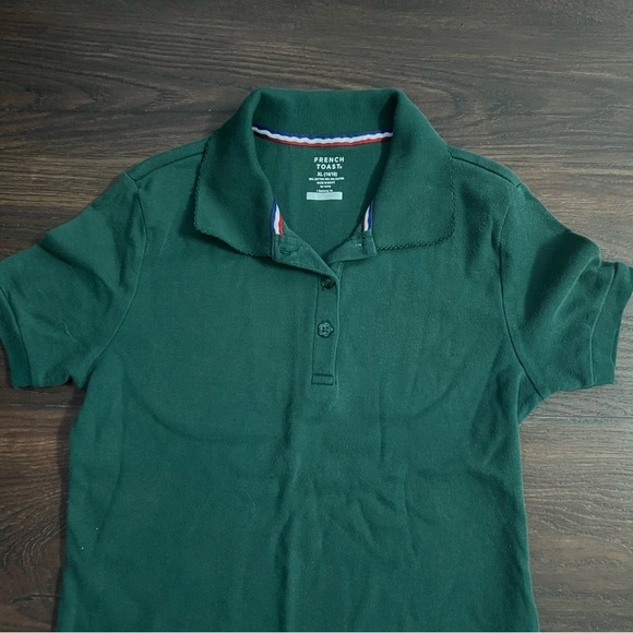 French Toast Forest Green School Uniform Polo shirt girls 14/16 - Picture 2 of 6